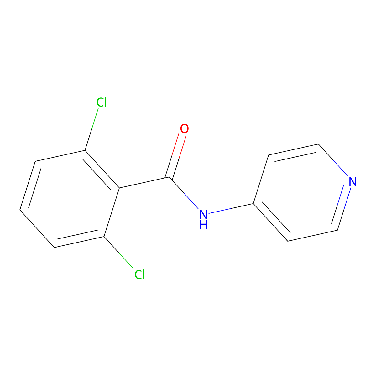 2,6-dichloro-N-(pyridin-4-yl)benzamide molecular structure, CAS 113204-35-6