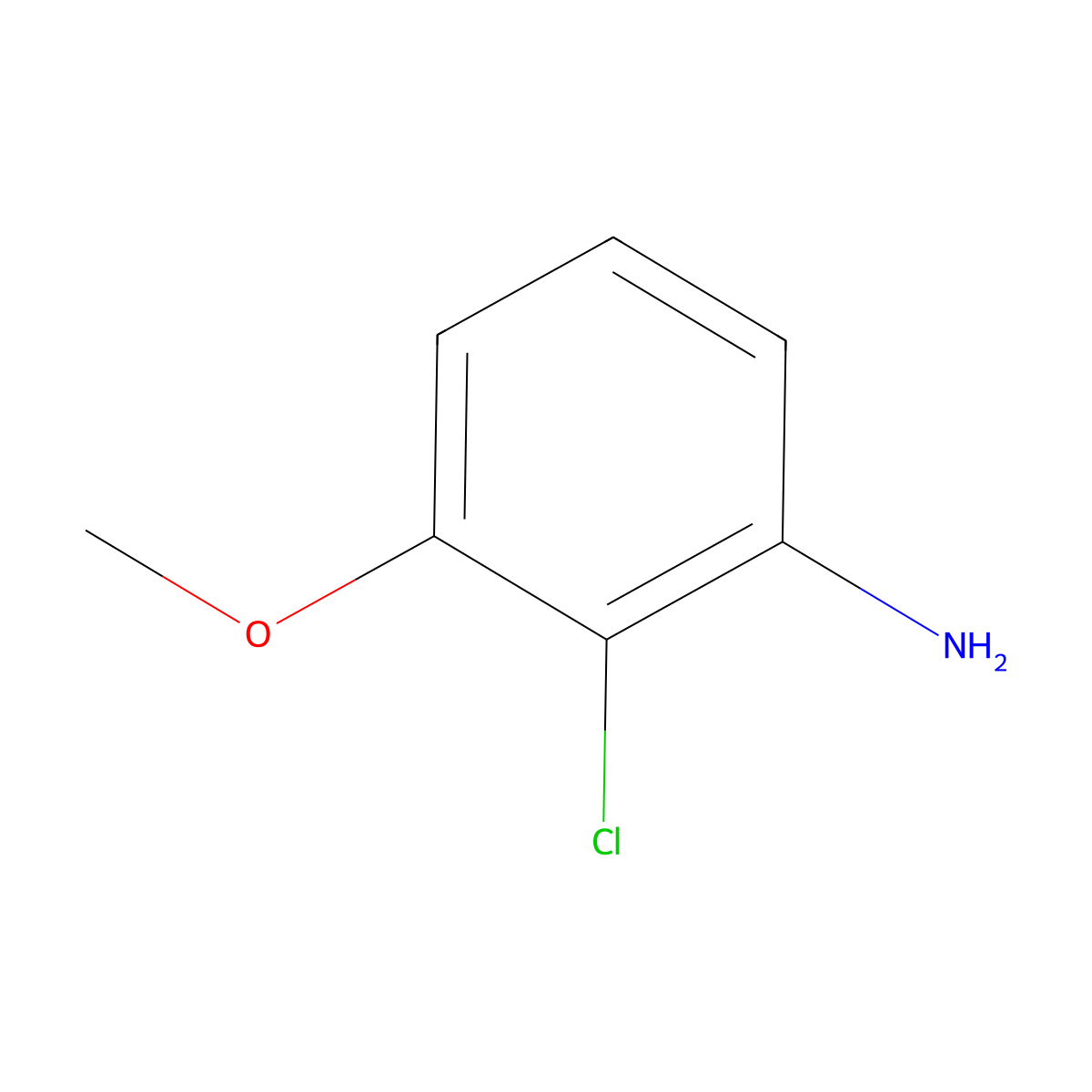 2-Chloro-3-methoxyaniline molecular structure, CAS 113206-03-4