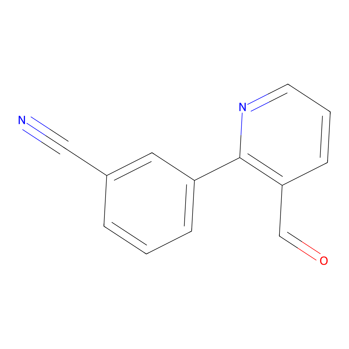 3-(3-Formyl-2-pyridinyl)benzonitrile molecular structure, CAS 113206-71-6