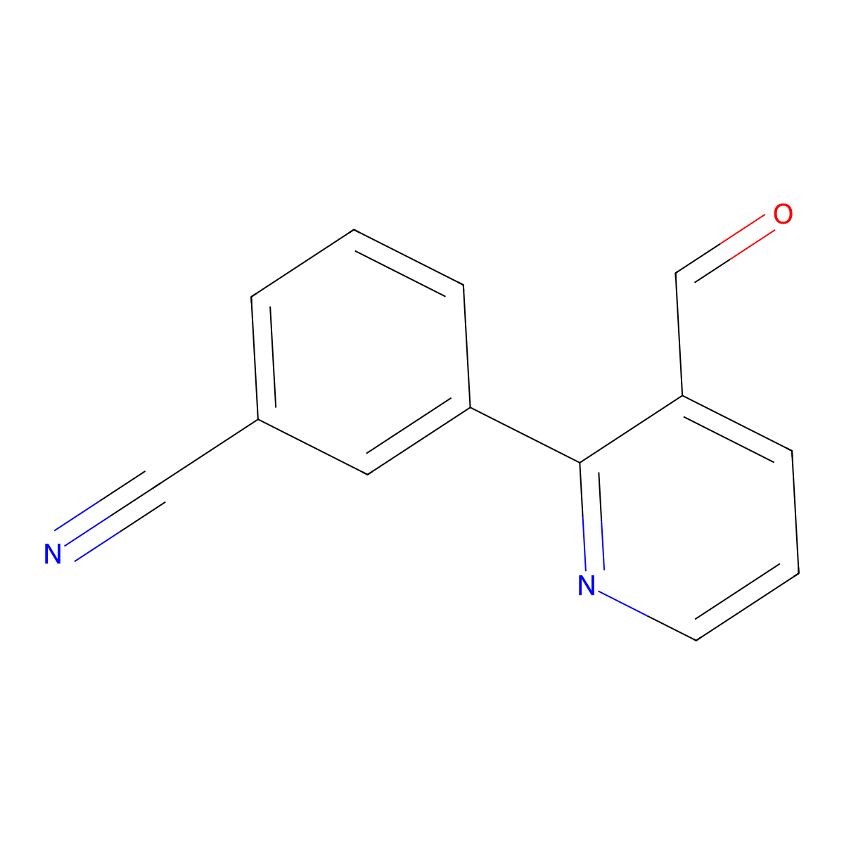 3-(3-Formyl-2-pyridinyl)benzonitrile molecular structure, CAS 113206-71-6