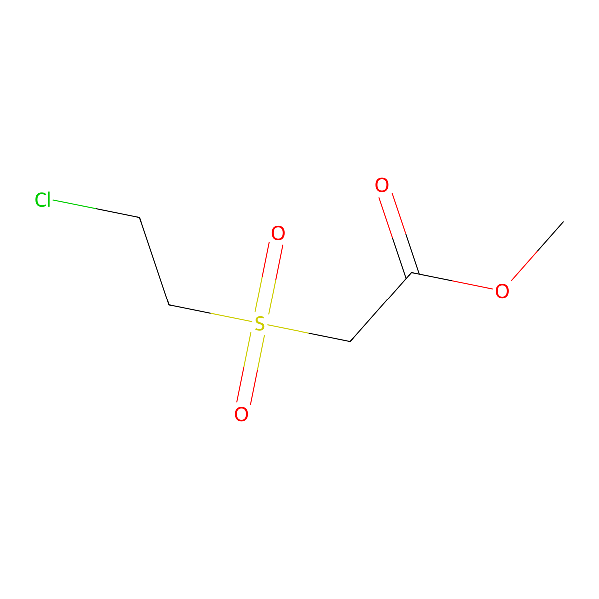 Methyl 2-((2-chloroethyl)sulfonyl)acetate molecular structure, CAS 113207-11-7
