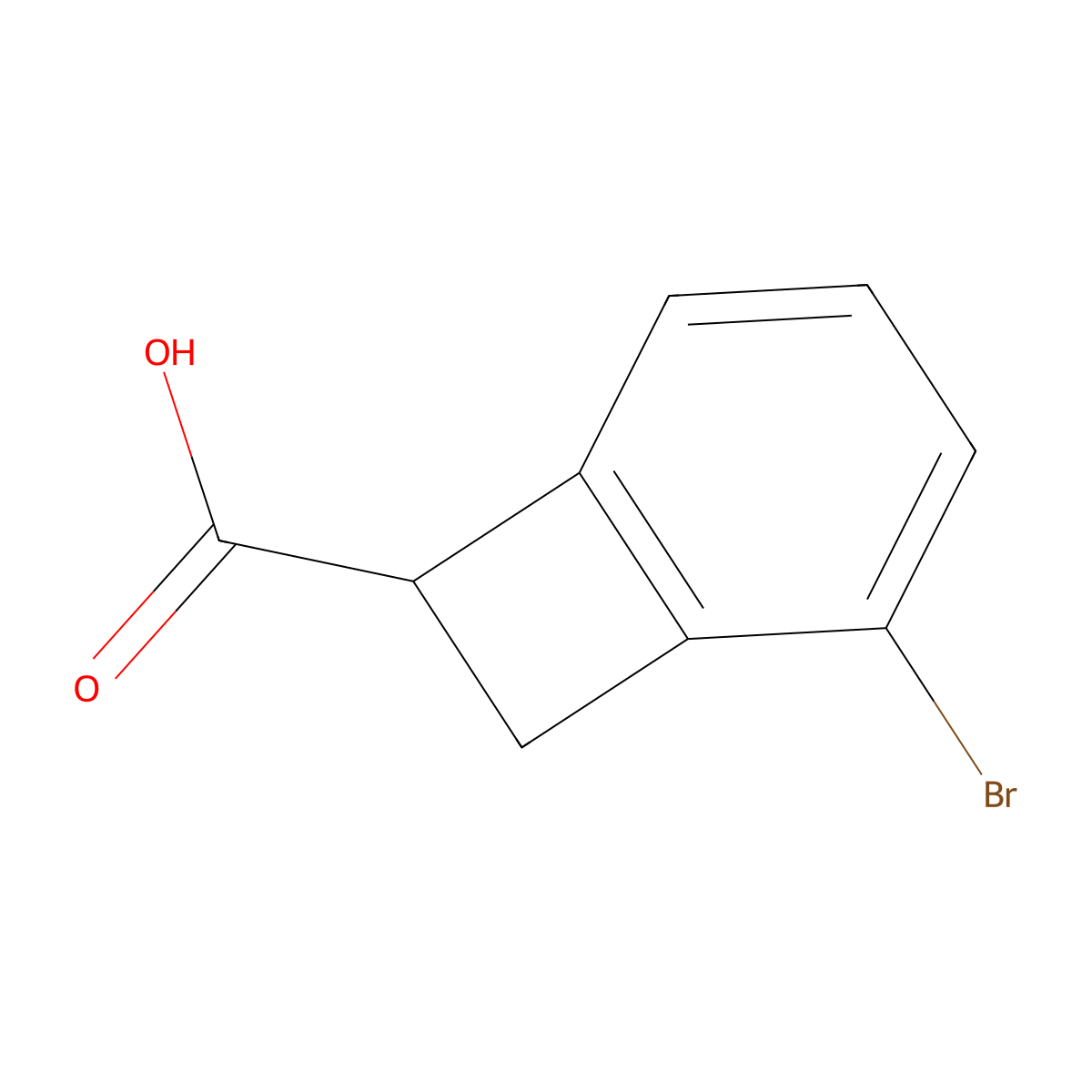 2-Bromobicyclo[4.2.0]octa-1,3,5-triene-7-carboxylic acid molecular structure, CAS 1132076-29-9