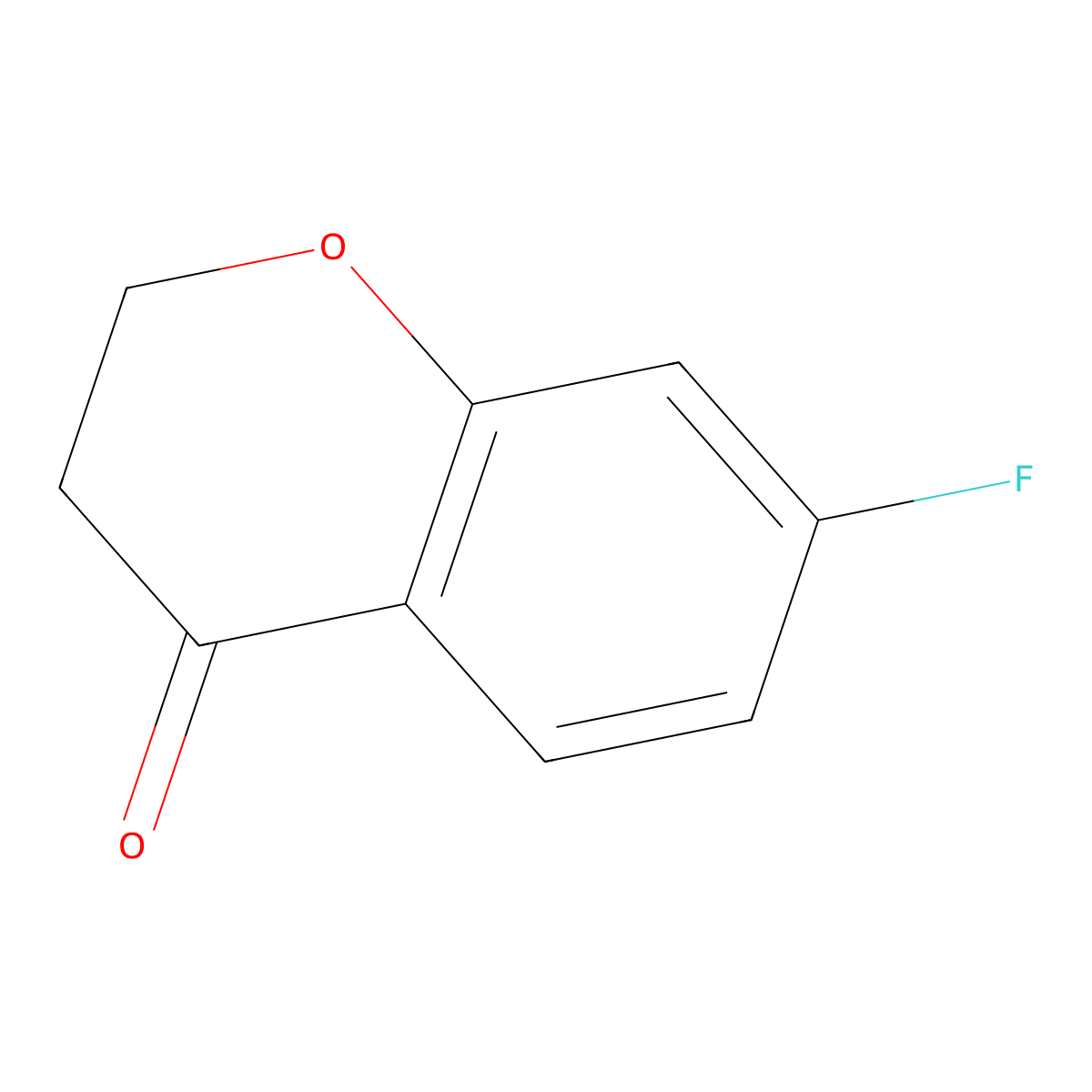 7-fluoro-3,4-dihydro-2H-1-benzopyran-4-one molecular structure, CAS 113209-68-0