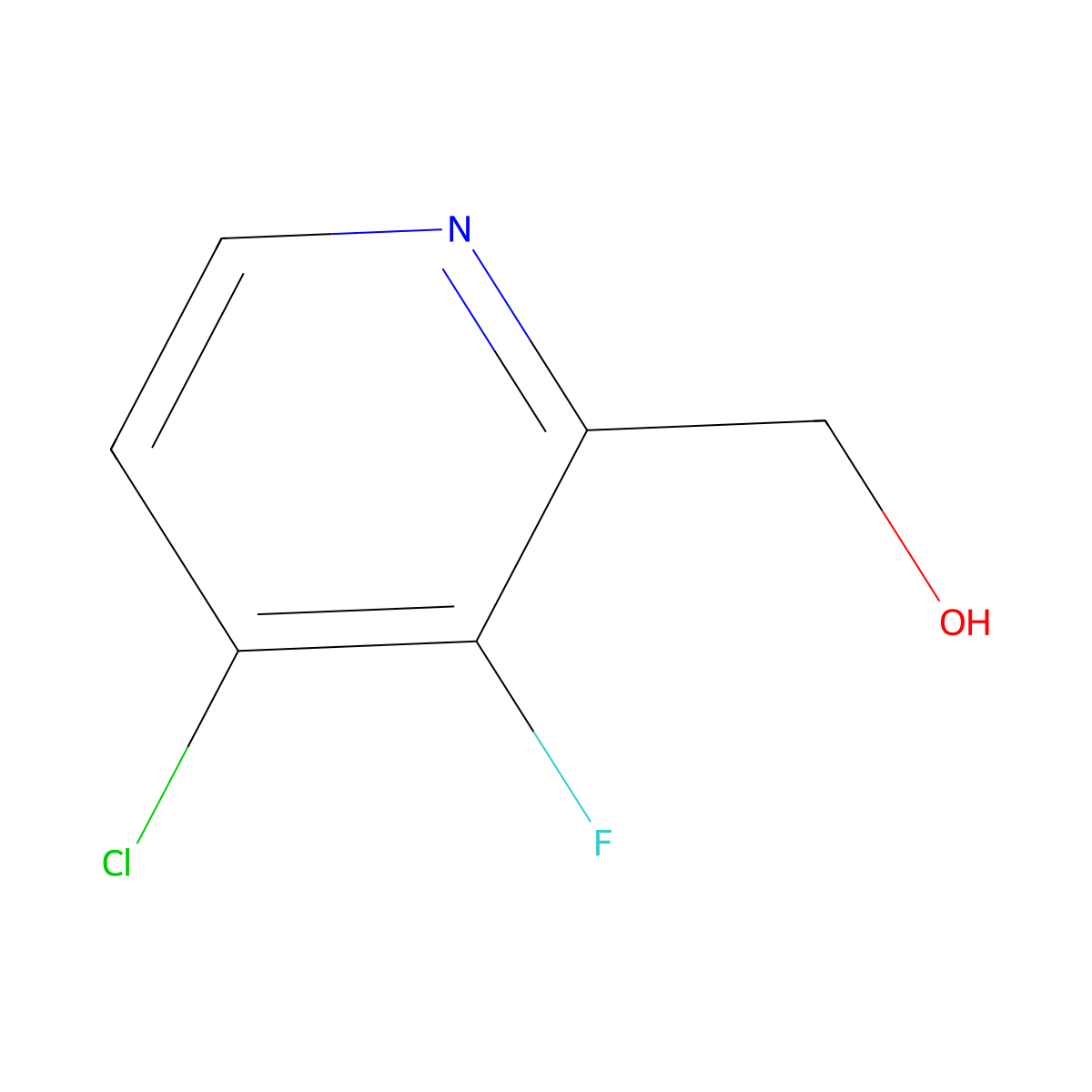 (4-Chloro-3-fluoropyridin-2-yl)methanol molecular structure, CAS 113209-83-9