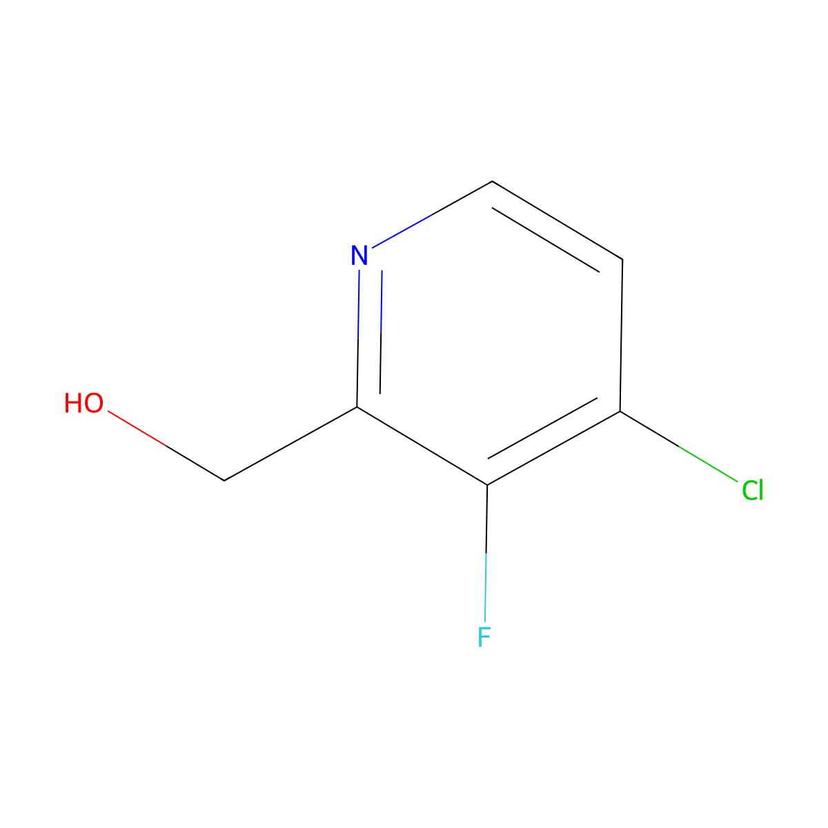 (4-Chloro-3-fluoropyridin-2-yl)methanol molecular structure, CAS 113209-83-9