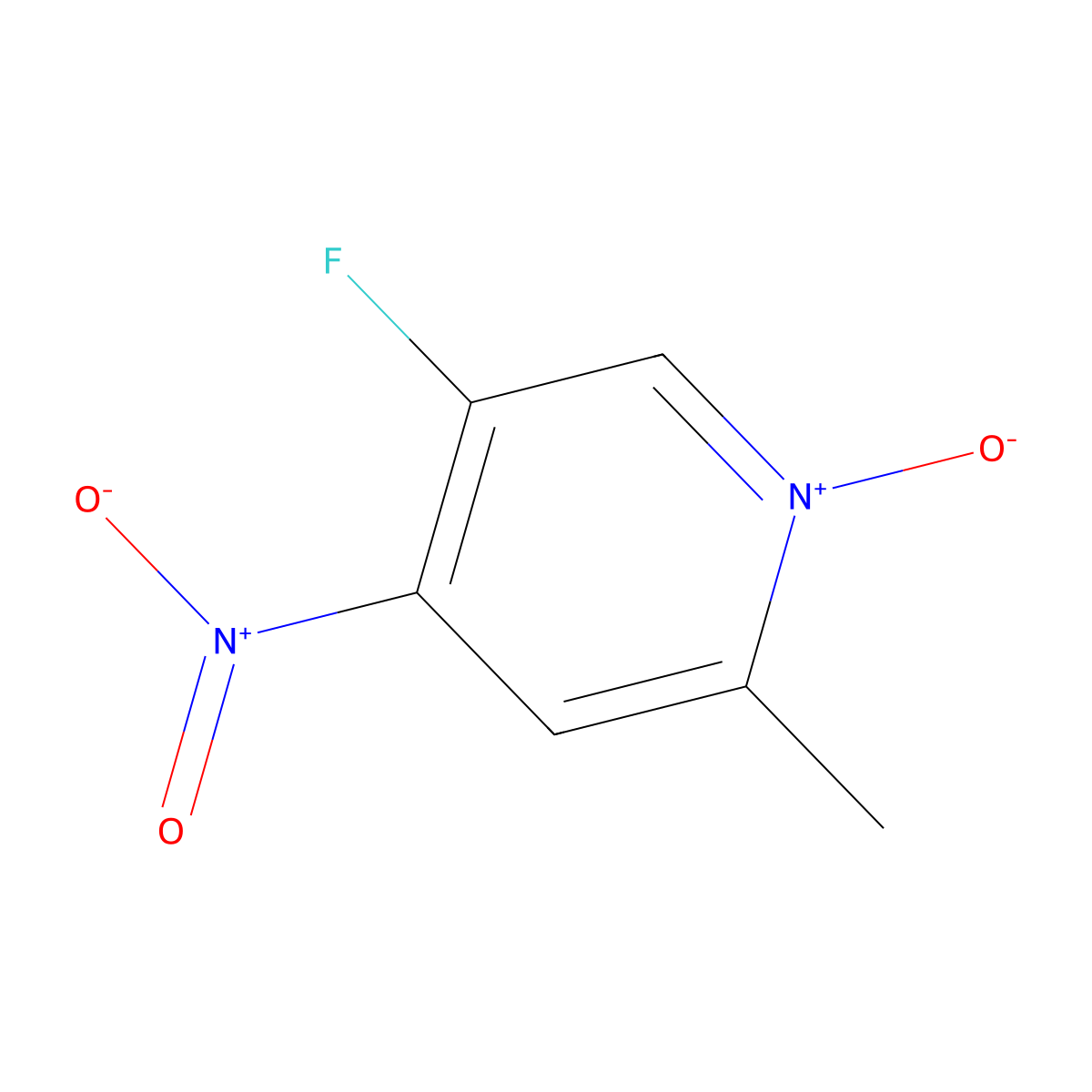 5-Fluoro-2-methyl-4-nitropyridin-1-ium-1-olate molecular structure, CAS 113209-88-4