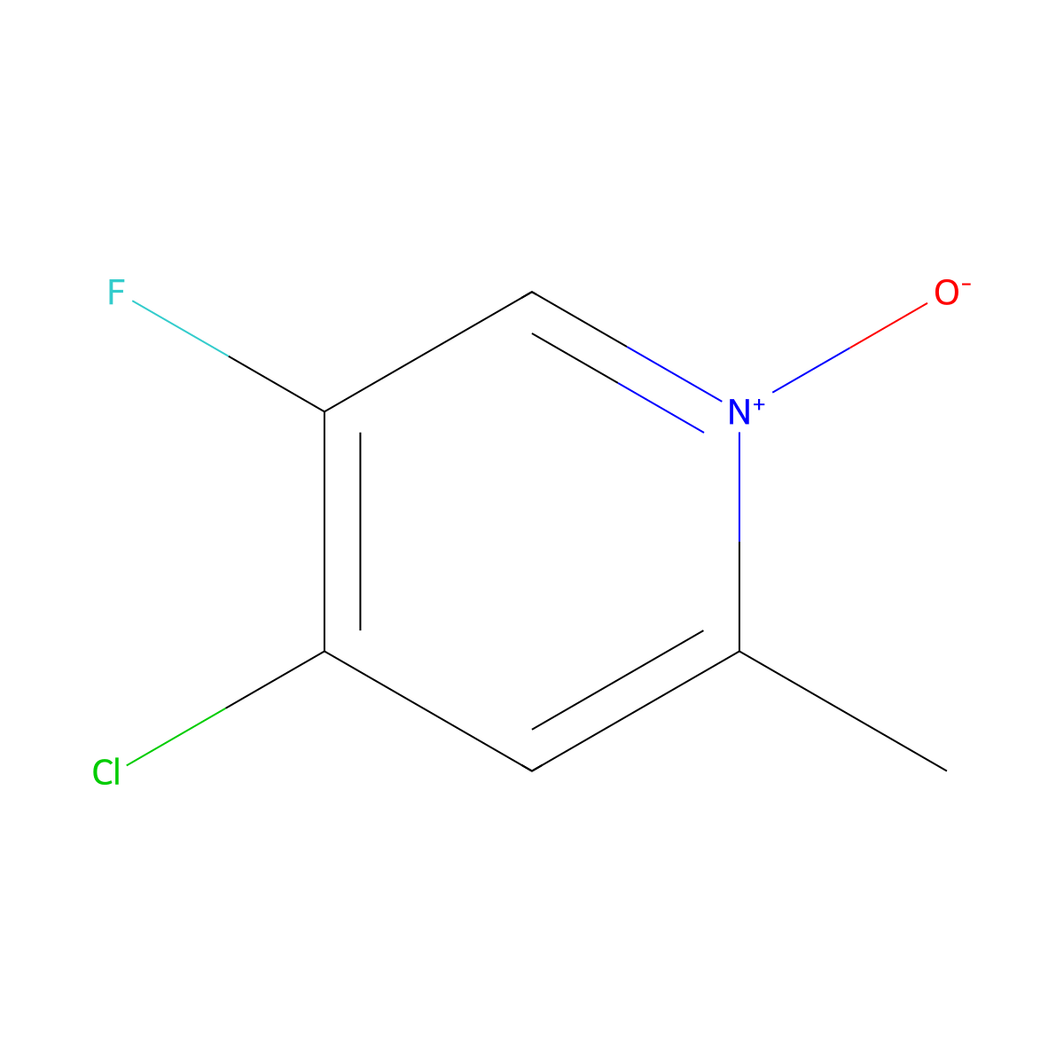4-Chloro-5-fluoro-2-methylpyridine, N-oxide molecular structure, CAS 113209-89-5