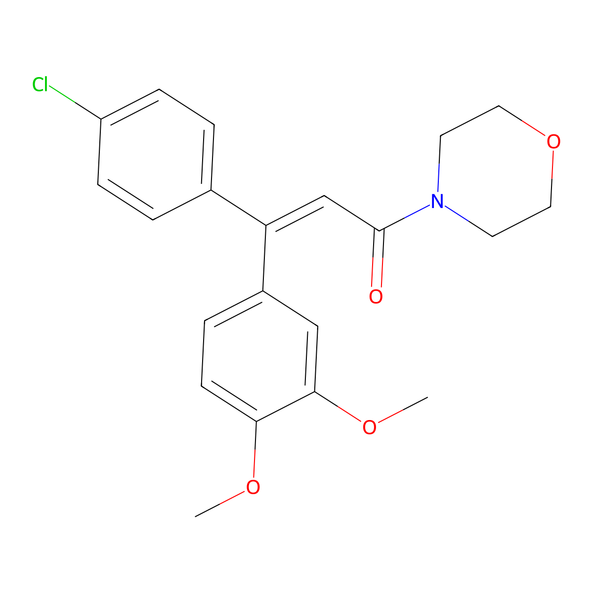 Dimethomorph Z molecular structure, CAS 113210-98-3
