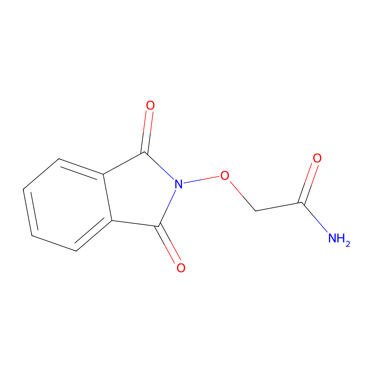 2-[(1,3-dioxo-1,3-dihydro-2H-isoindol-2-yl)oxy]acetamide molecular structure, CAS 113211-25-9
