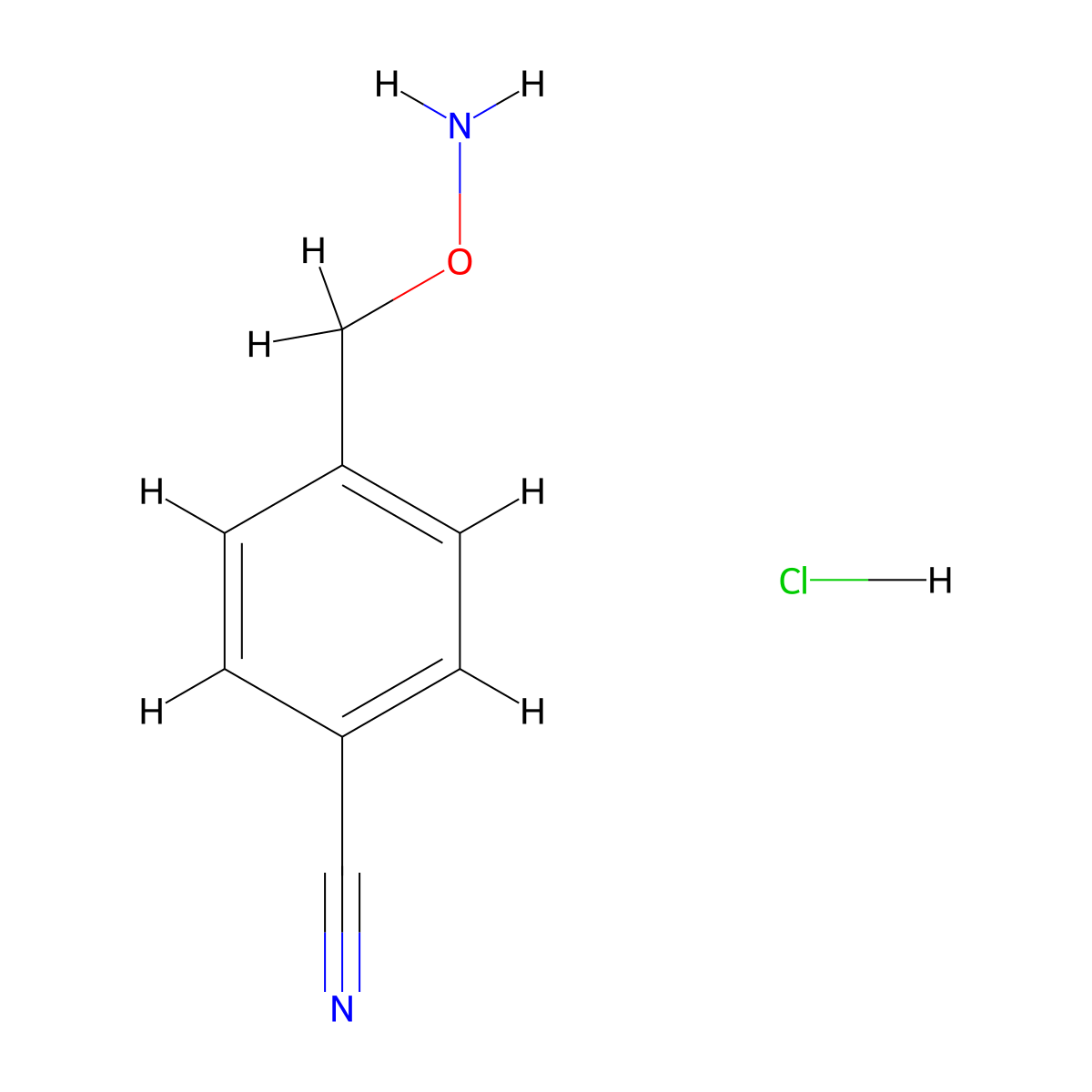 4-[(Aminooxy)methyl]benzonitrile hydrochloride molecular structure, CAS 113211-35-1