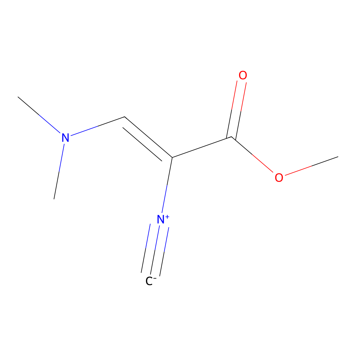 Methyl 3-(dimethylamino)-2-isocyanoprop-2-enoate molecular structure, CAS 113212-14-9