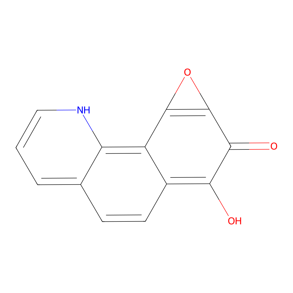 3-Hydroxy[1]benzoxireno[3,2-h]quinolin-2(9H)-one molecular structure, CAS 113216-90-3