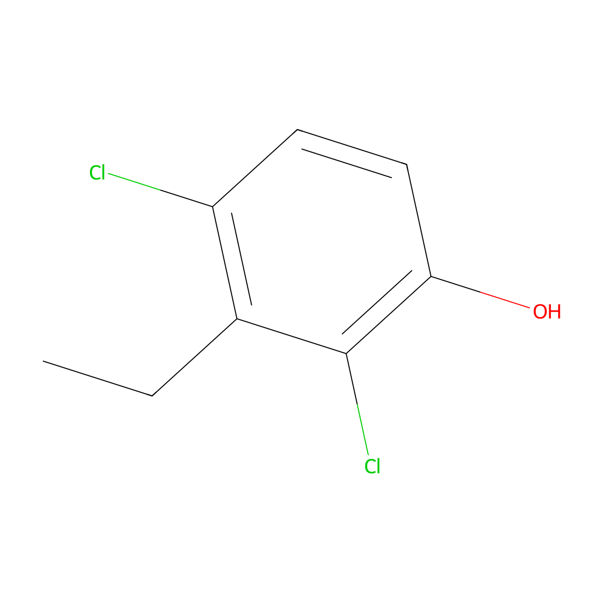 2,4-Dichloro-3-ethylphenol molecular structure, CAS 113220-57-8