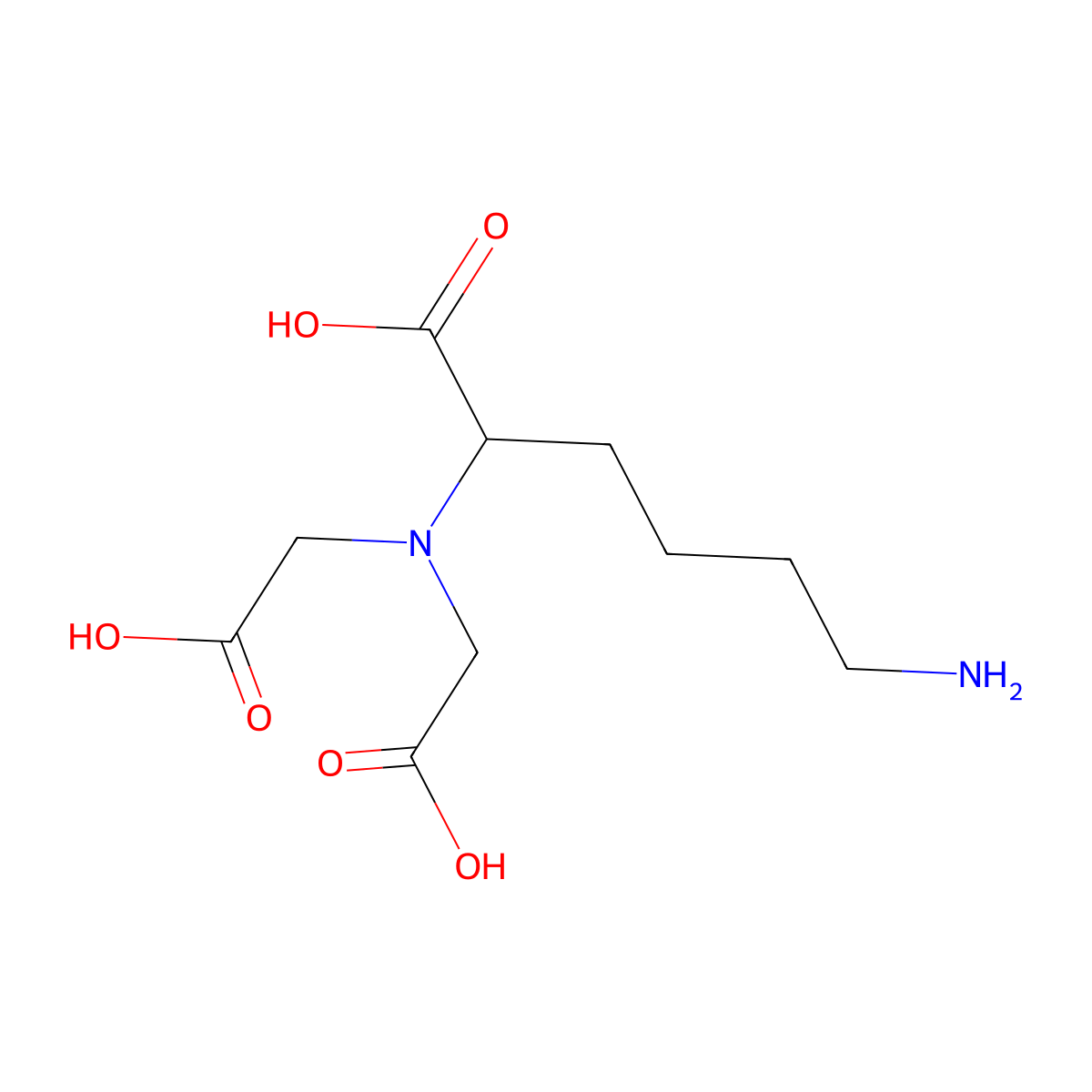 N-(5-Amino-1-carboxypentyl)iminodiacetic acid molecular structure, CAS 113231-05-3