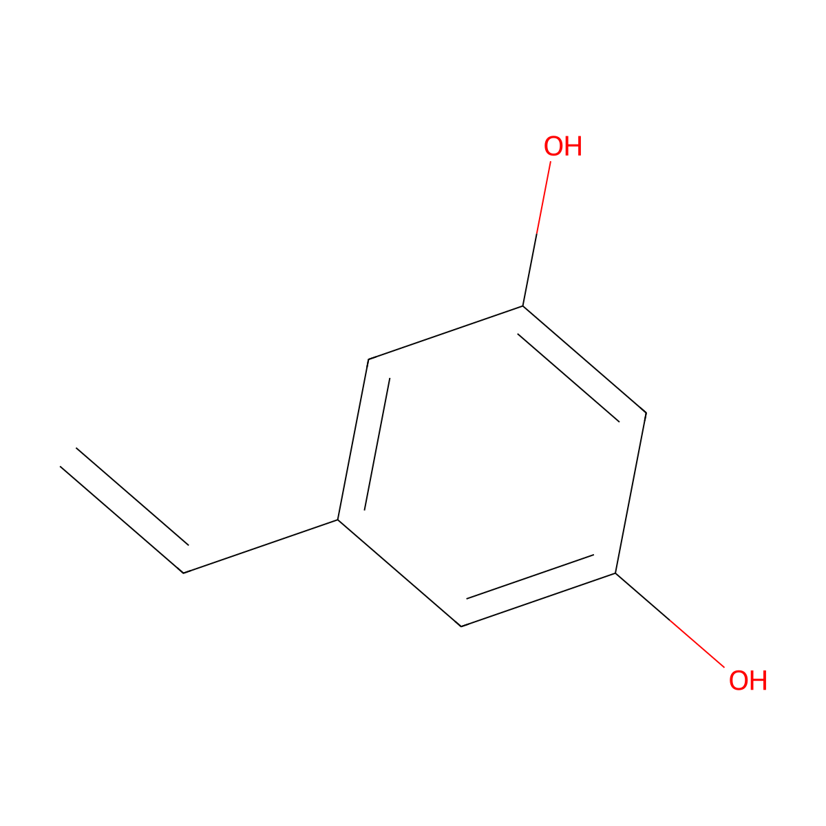 1,3-Benzenediol, 5-ethenyl- molecular structure, CAS 113231-14-4