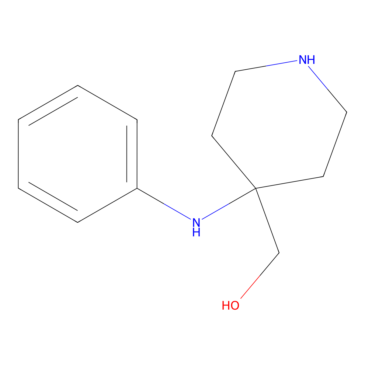 [4-(Phenylamino)piperidin-4-yl]methanol molecular structure, CAS 113231-29-1