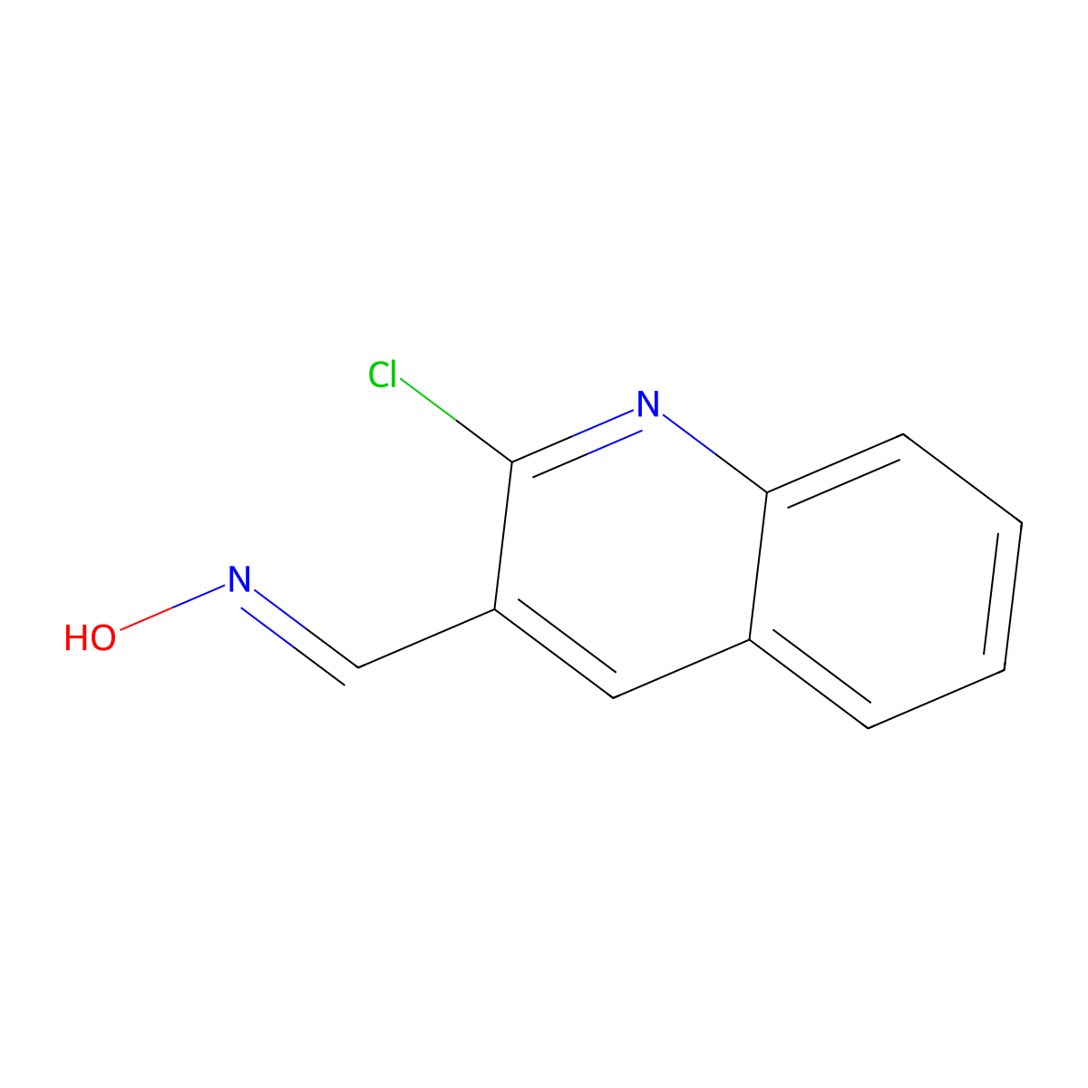 2-Chloroquinoline-3-carbaldehyde oxime molecular structure, CAS 113232-02-3