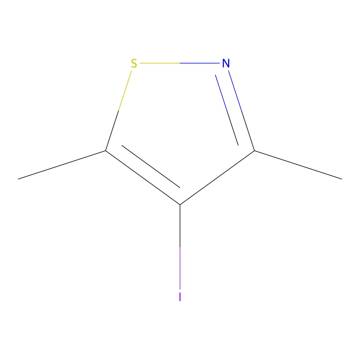 4-Iodo-3,5-dimethyl-1,2-thiazole molecular structure, CAS 113234-27-8