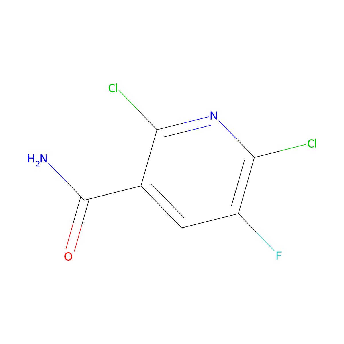 2,6-Dichloro-5-fluoronicotinamide molecular structure, CAS 113237-20-0