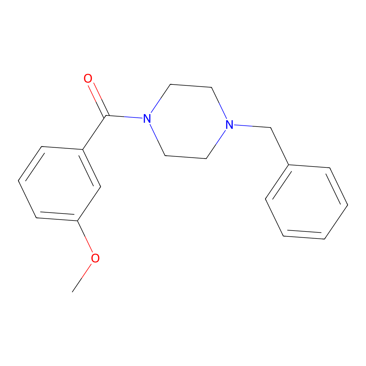 (4-Benzylpiperazin-1-yl)(3-methoxyphenyl)methanone molecular structure, CAS 113240-41-8