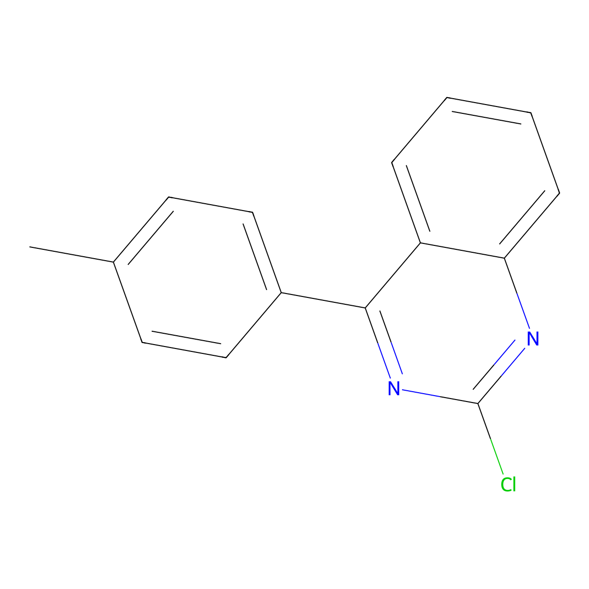 2-Chloro-4-(4-methylphenyl)quinazoline molecular structure, CAS 113241-56-8