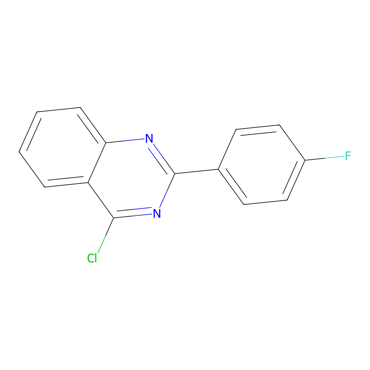 4-Chloro-2-(4-fluorophenyl)quinazoline molecular structure, CAS 113242-33-4