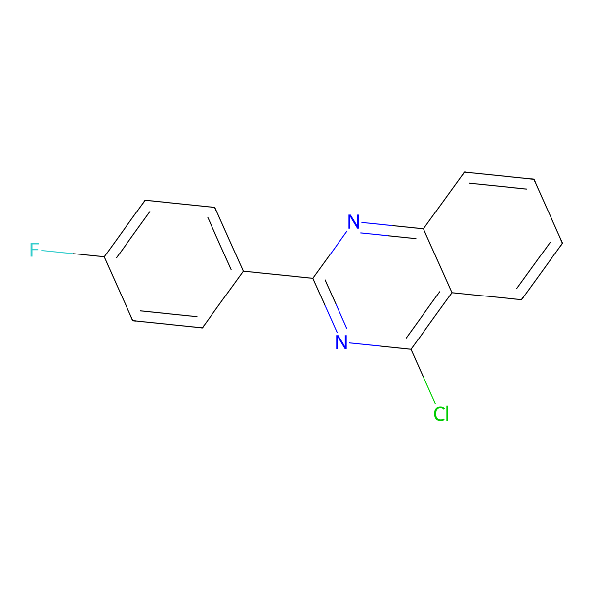 4-Chloro-2-(4-fluorophenyl)quinazoline molecular structure, CAS 113242-33-4