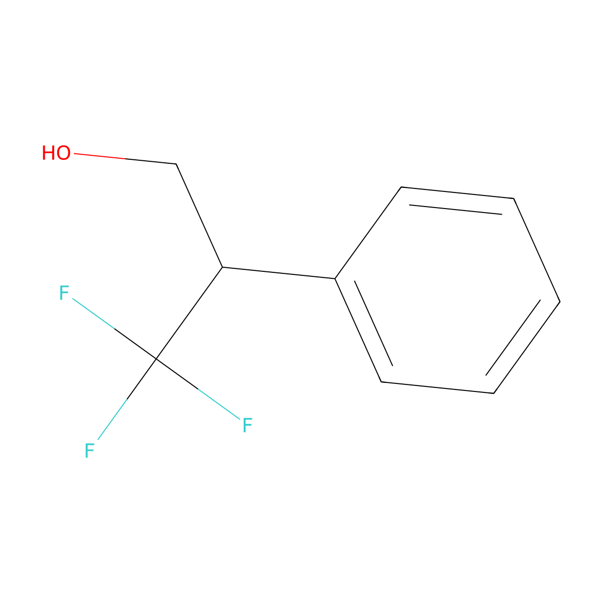 3,3,3-Trifluoro-2-phenylpropan-1-ol molecular structure, CAS 113242-93-6