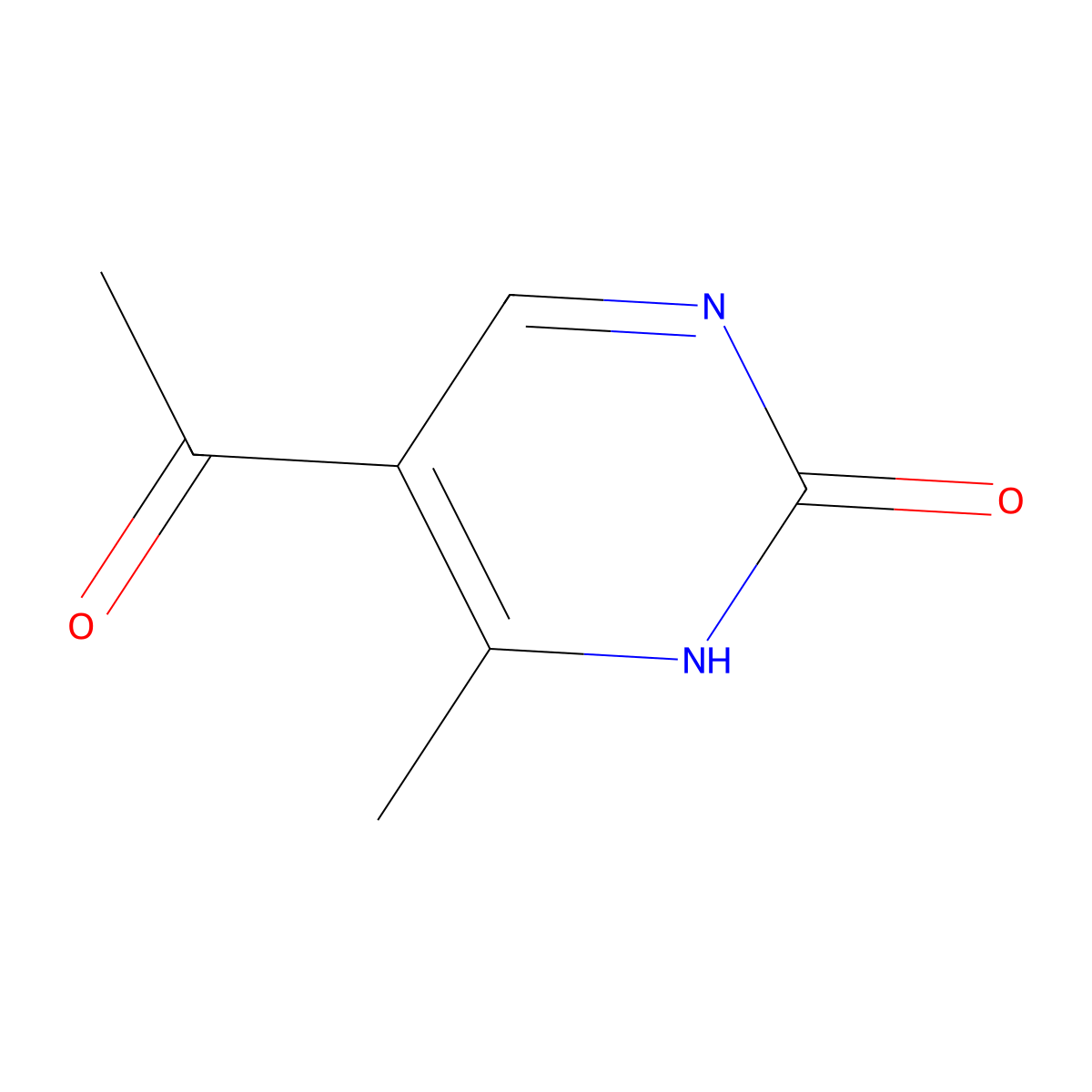 5-Acetyl-4-methylpyrimidin-2(1H)-one molecular structure, CAS 113246-41-6