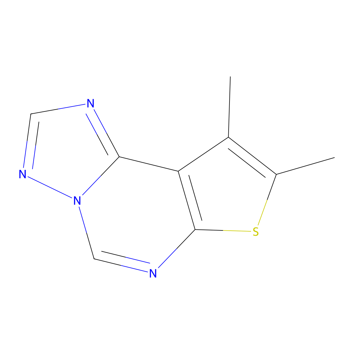 8,9-Dimethylthieno[3,2-E][1,2,4]triazolo[1,5-c]pyrimidine molecular structure, CAS 113246-88-1
