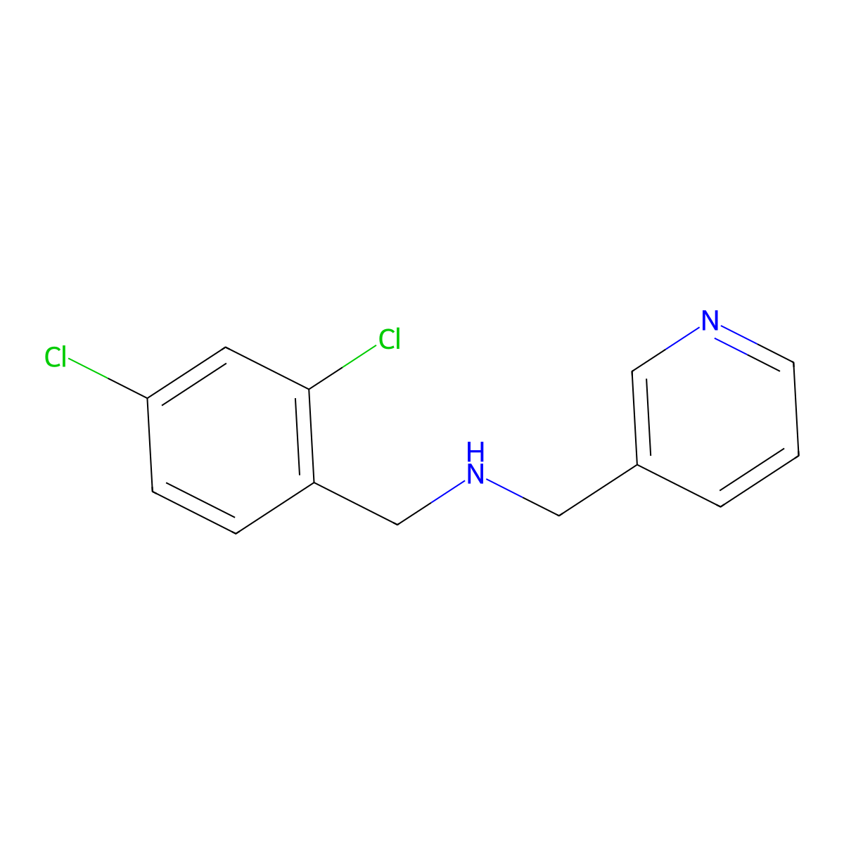 (2,4-Dichlorophenyl)-N-(3-pyridinylmethyl)-methanamine molecular structure, CAS 113248-60-5