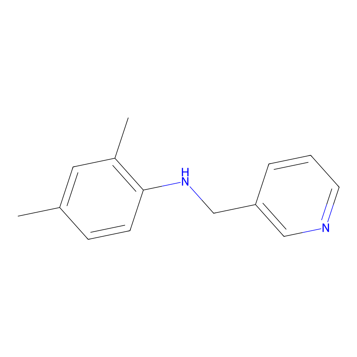 3-(2,4-Dimethylphenylaminomethyl)pyridine molecular structure, CAS 113248-69-4