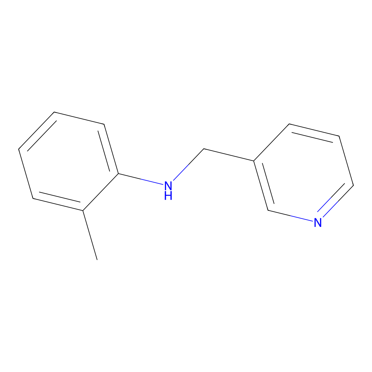 2-Methyl-N-(pyridin-3-ylmethyl)aniline molecular structure, CAS 113248-74-1