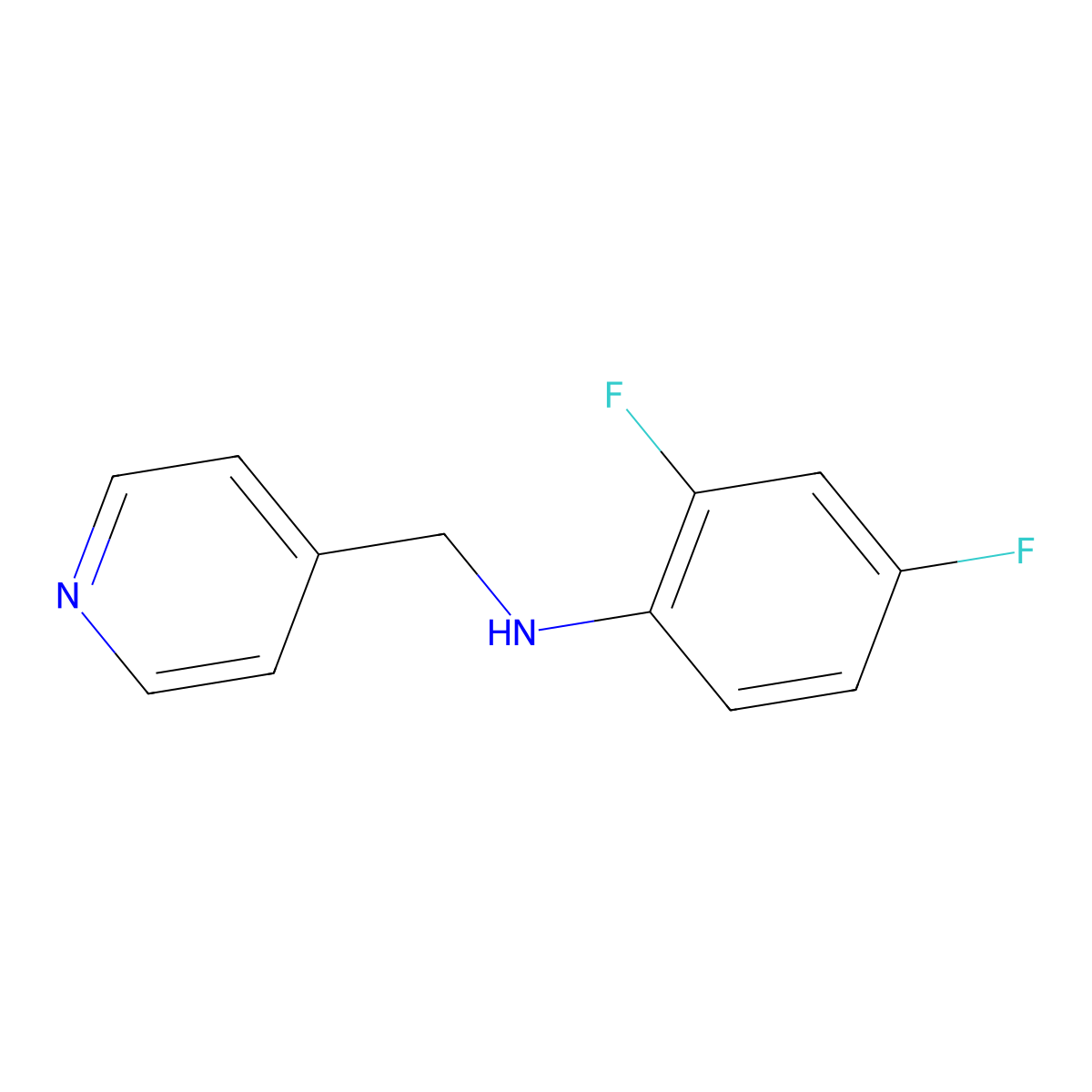 4-(2,4-Difluorophenylaminomethyl)pyridine molecular structure, CAS 113248-75-2