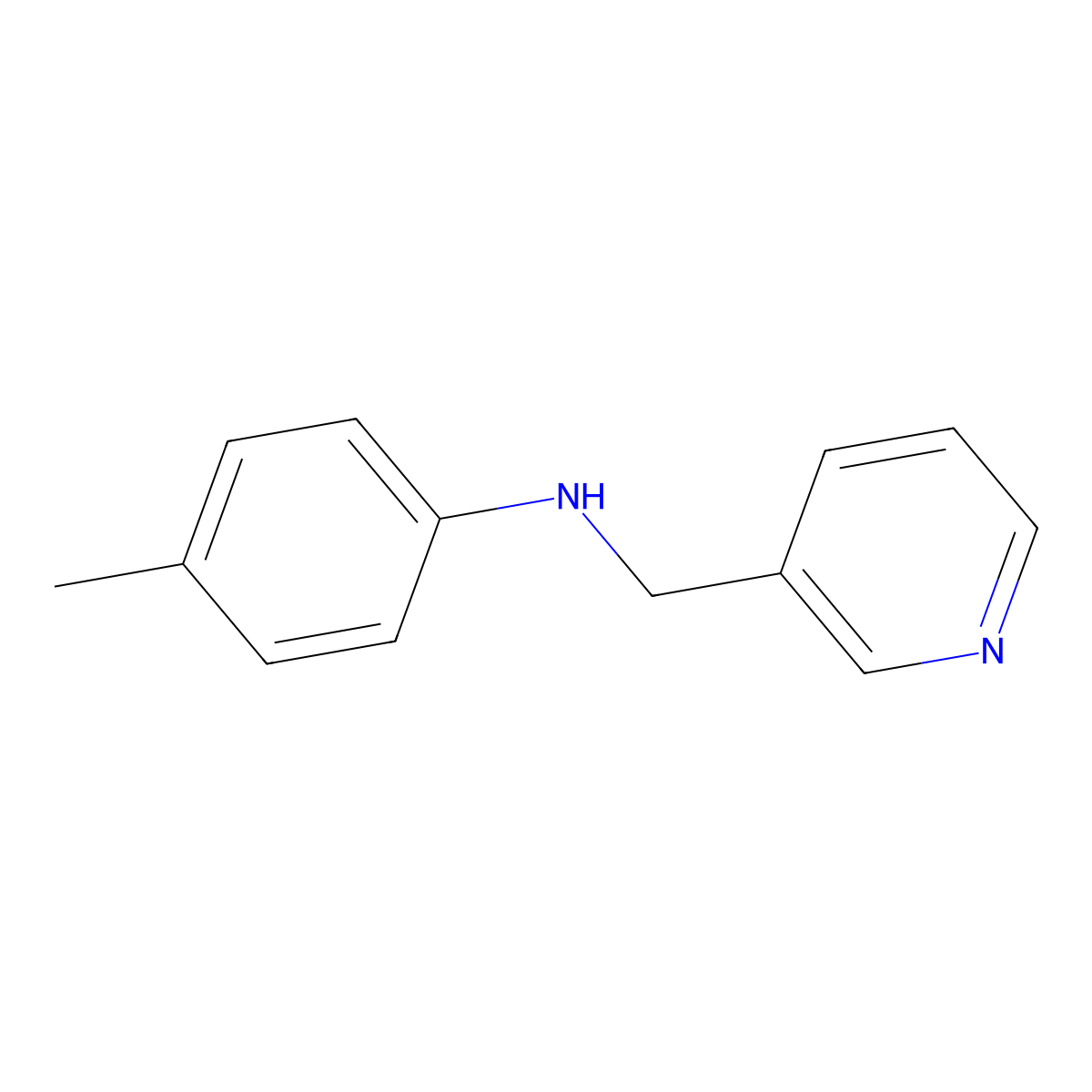 4-methyl-N-(pyridin-3-ylmethyl)aniline molecular structure, CAS 113248-79-6