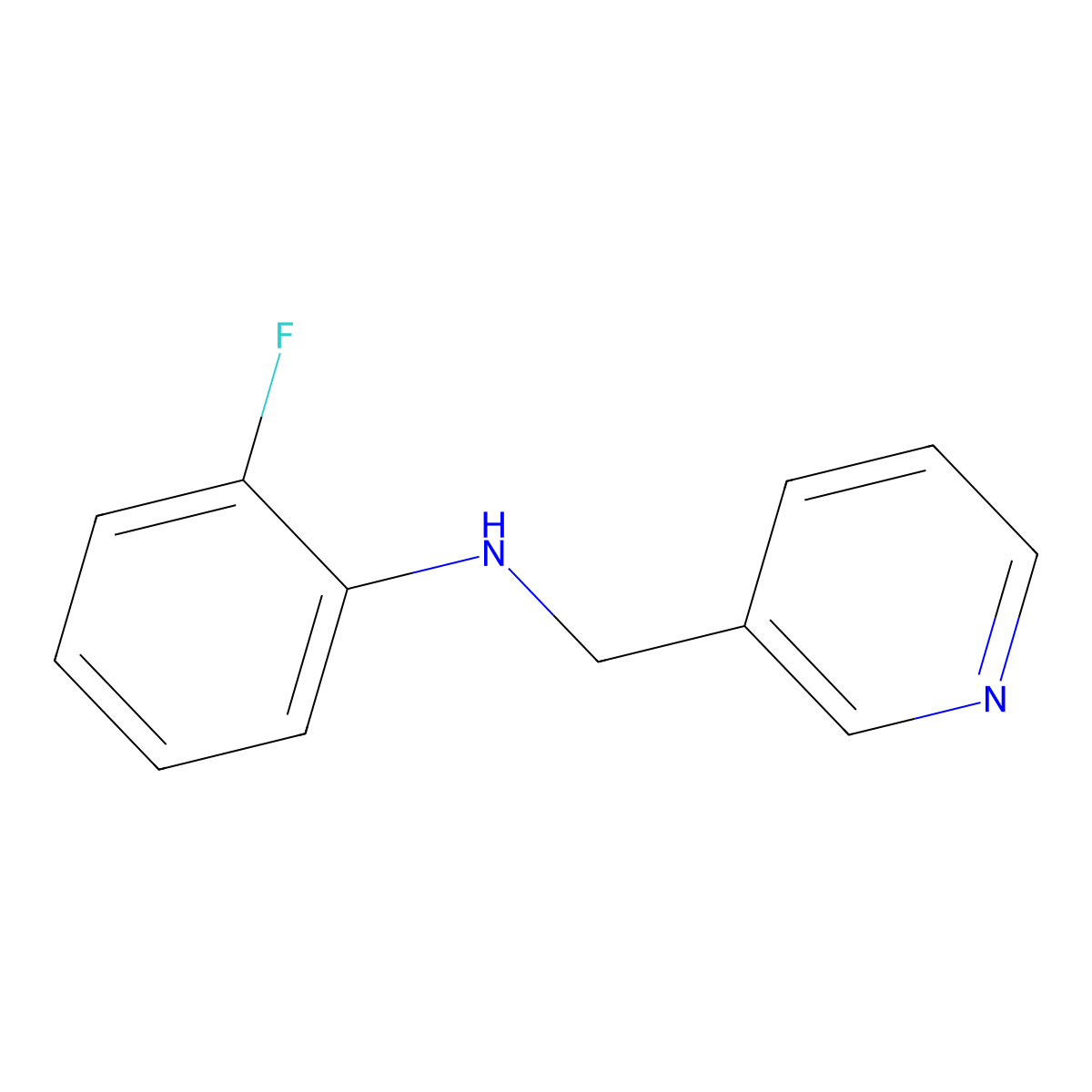 2-fluoro-N-[(pyridin-3-yl)methyl]aniline molecular structure, CAS 113248-80-9