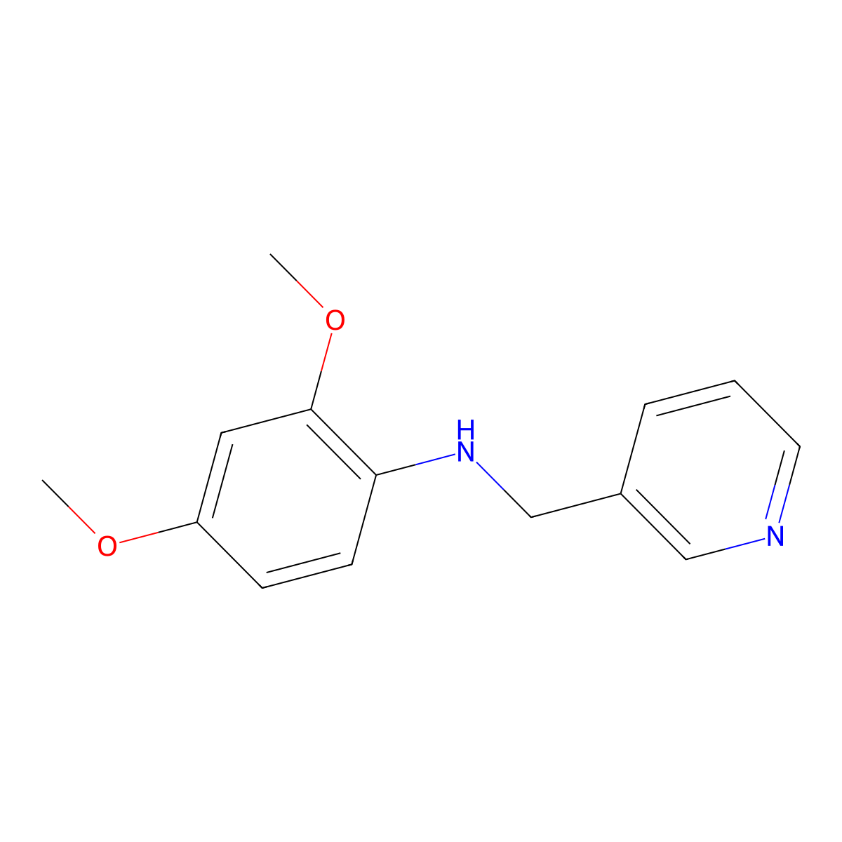 3-(2,4-Dimethoxyphenylaminomethyl)pyridine molecular structure, CAS 113248-81-0