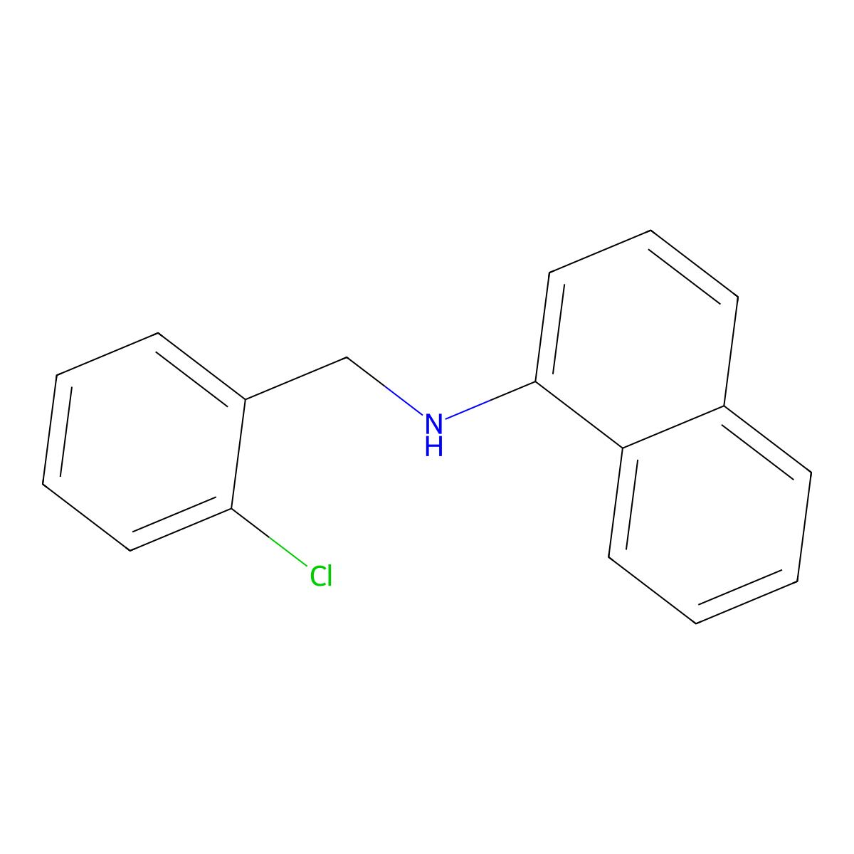 N-(2-Chlorobenzyl)-1-naphthalenamine molecular structure, CAS 113250-80-9