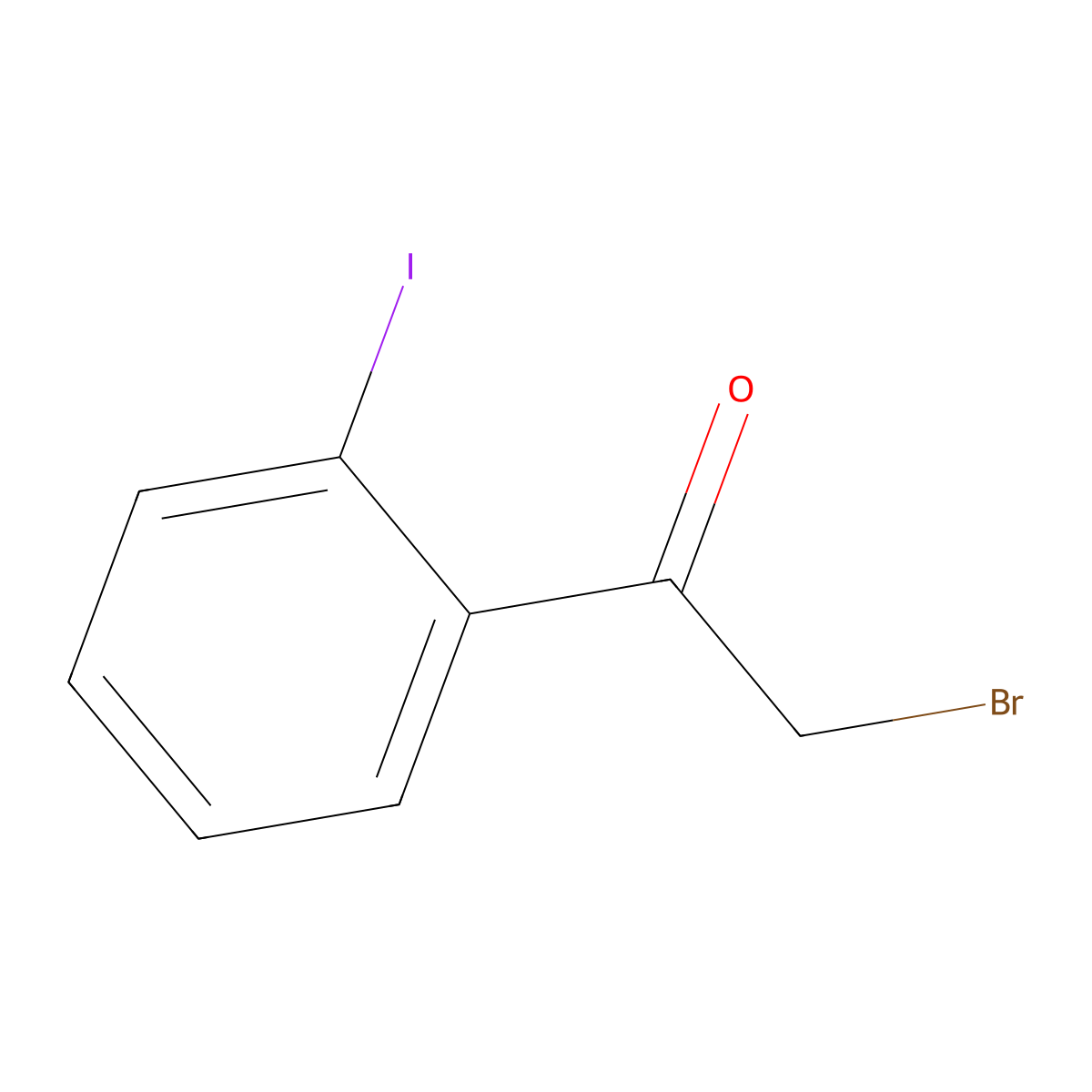 2-Bromo-1-(2-iodophenyl)ethanone molecular structure, CAS 113258-84-7