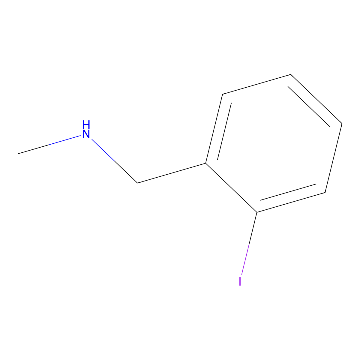 (2-Iodo-benzyl)-methyl-amine molecular structure, CAS 113258-86-9