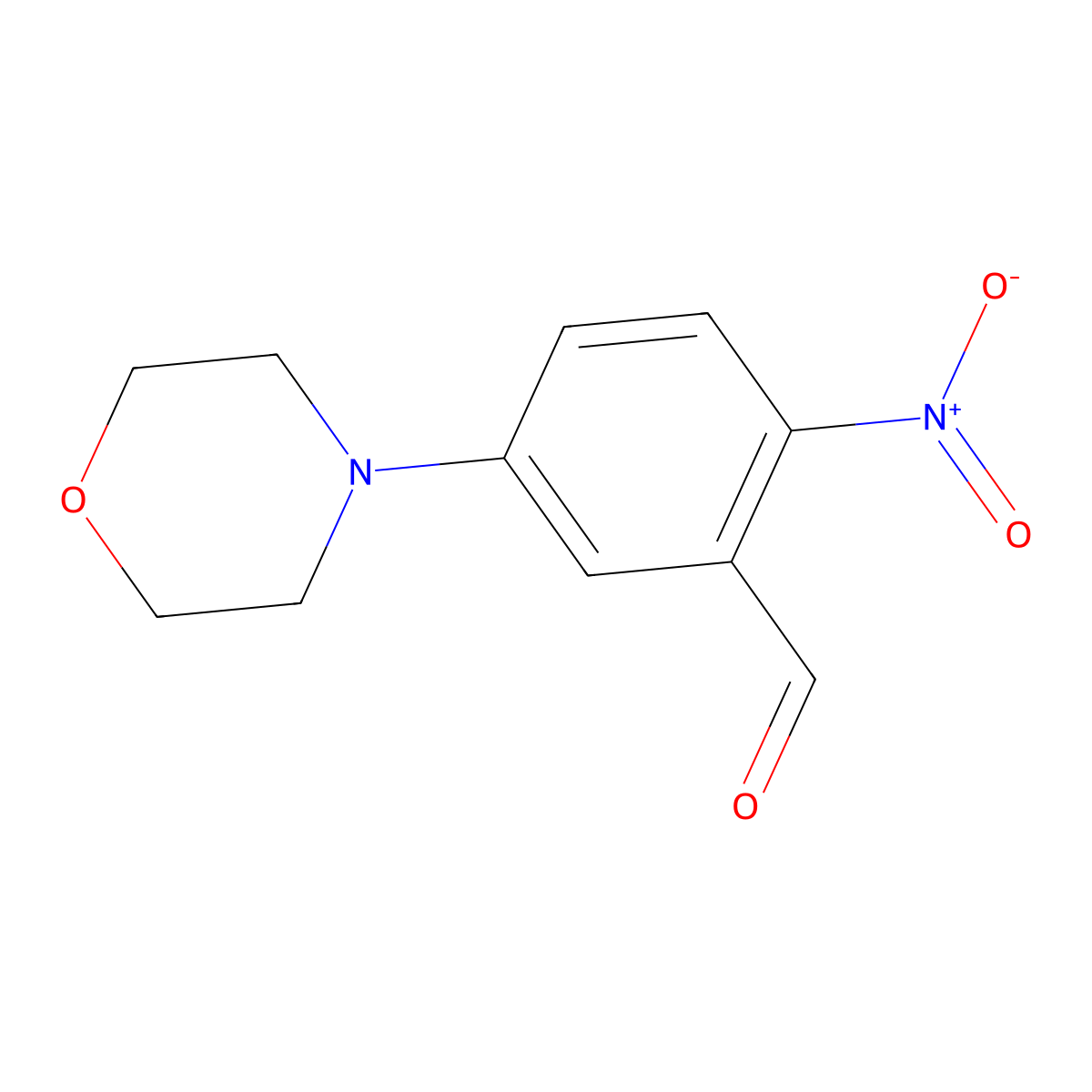 5-Morpholino-2-nitrobenzaldehyde molecular structure, CAS 113259-81-7