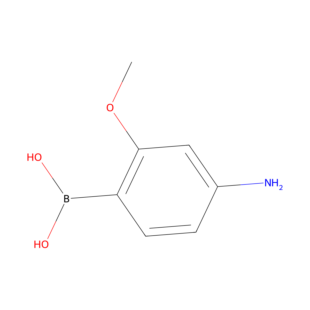 (4-Amino-2-methoxyphenyl)boronic acid molecular structure, CAS 1132610-29-7