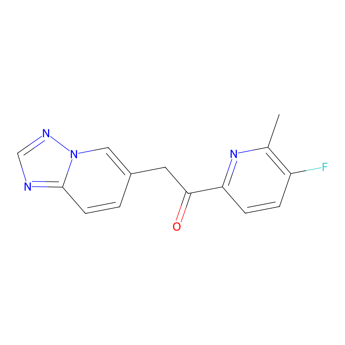 2-([1,2,4]Triazolo[1,5-a]pyridin-6-yl)-1-(5-fluoro-6-methylpyridin-2-yl)ethanone molecular structure, CAS 1132610-47-9