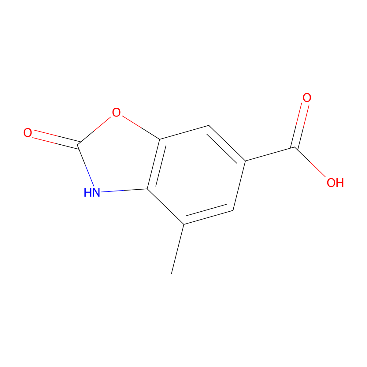 4-Methyl-2-oxo-2,3-dihydro-benzoxazole-6-carboxylic acid molecular structure, CAS 1132638-89-1