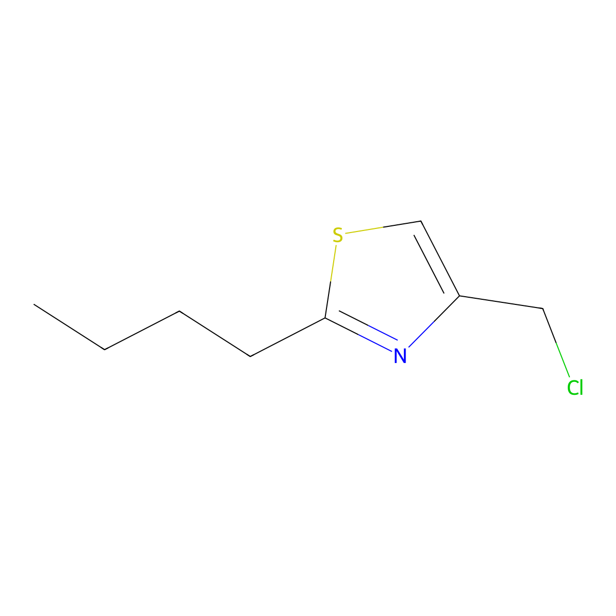2-Butyl-4-(chloromethyl)-1,3-thiazole molecular structure, CAS 113264-15-6
