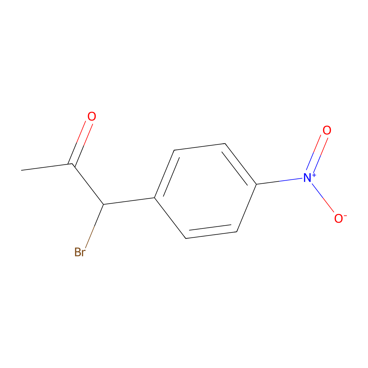 1-Bromo-1-(4-nitrophenyl)propan-2-one molecular structure, CAS 113264-22-5