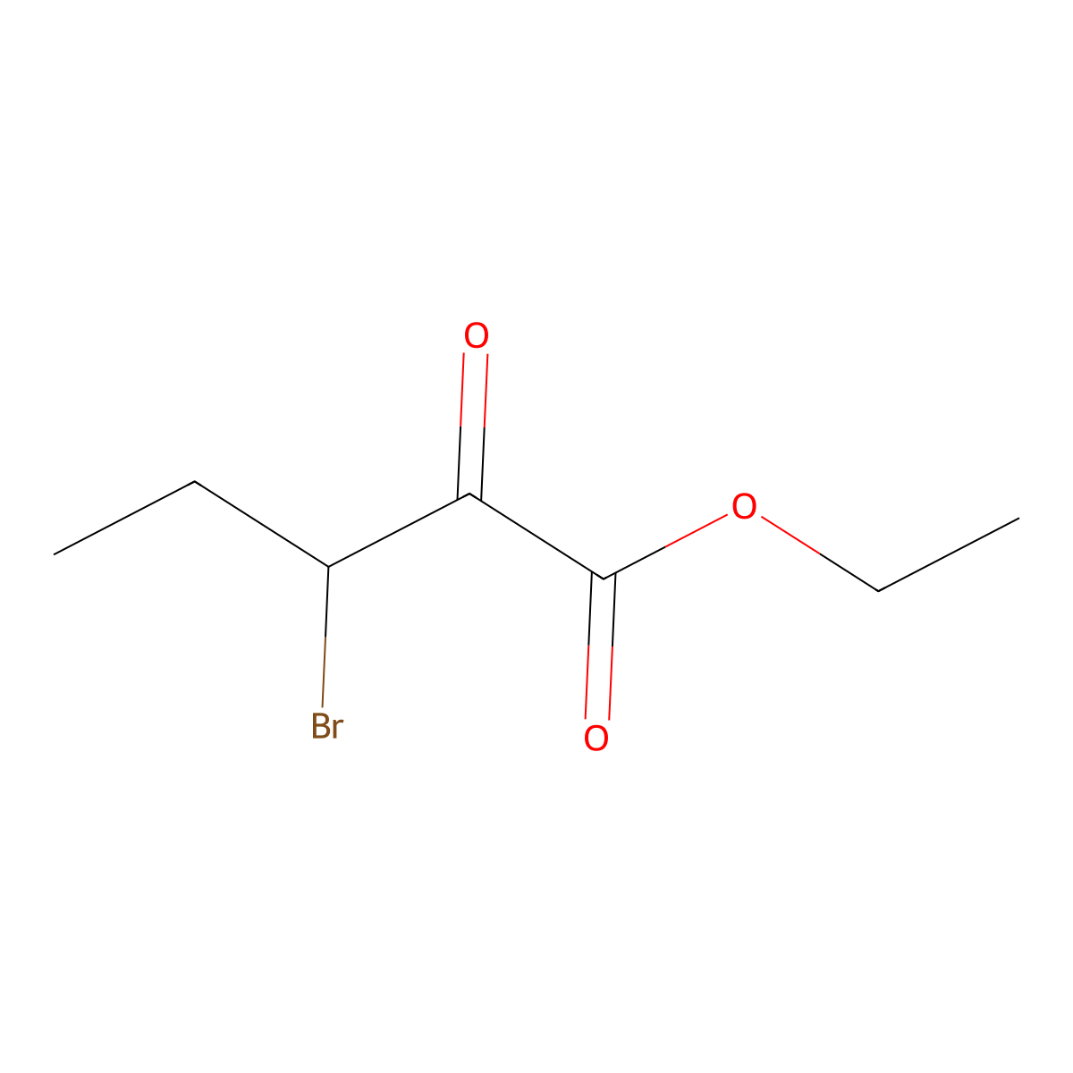 Ethyl 3-bromo-2-oxopentanoate molecular structure, CAS 113264-43-0