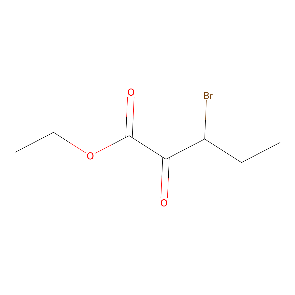 Ethyl 3-bromo-2-oxopentanoate molecular structure, CAS 113264-43-0