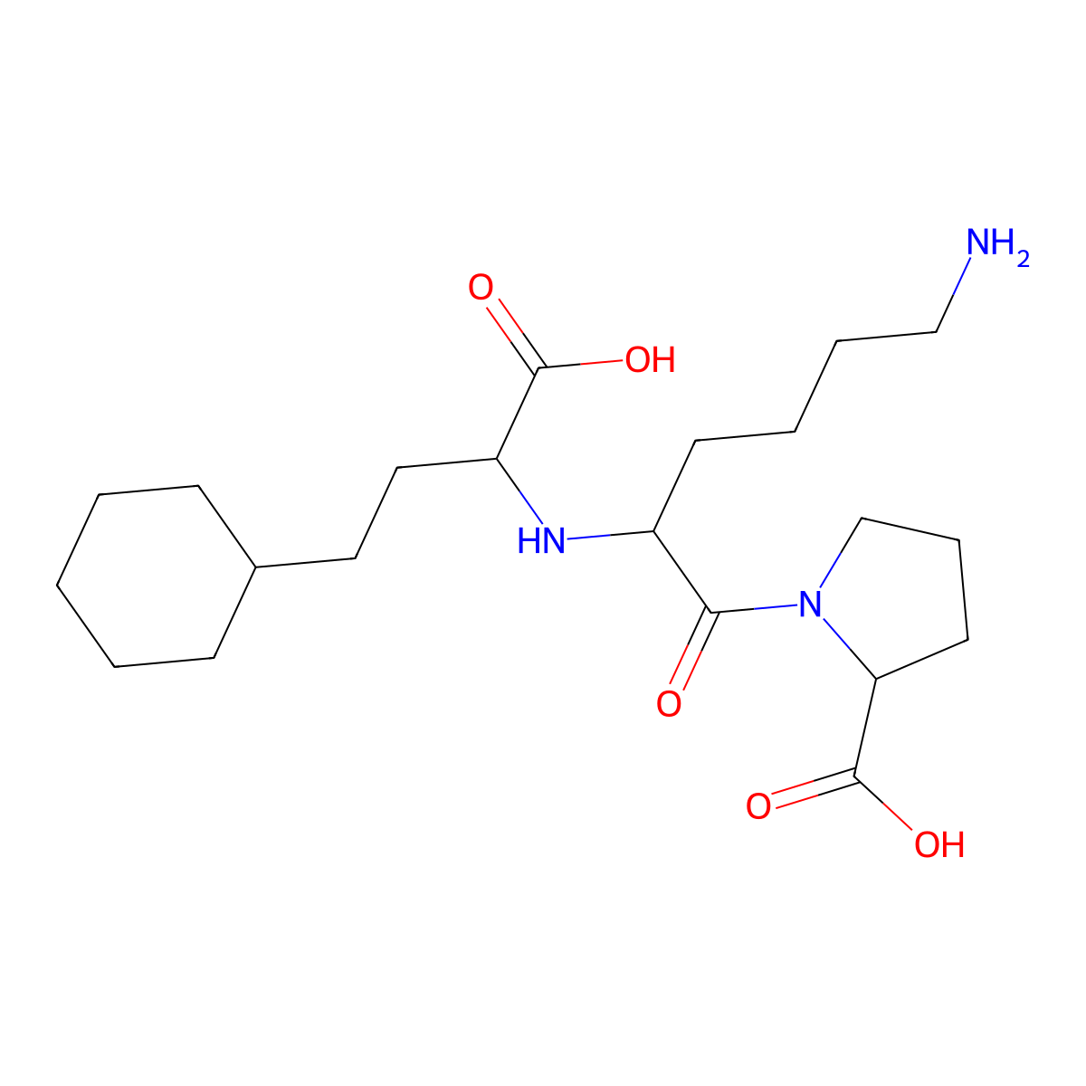 Lisinopril specified impurity F molecular structure, CAS 1132650-67-9