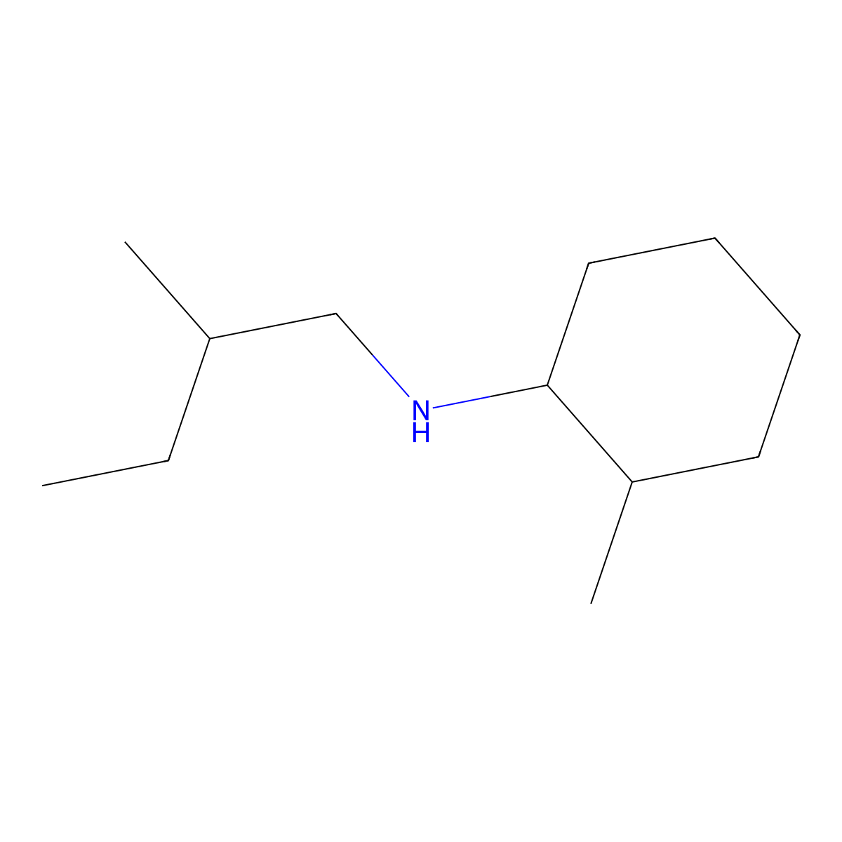 2-methyl-N-(2-methylbutyl)cyclohexan-1-amine molecular structure, CAS 1132650-86-2